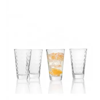 Esmeyer Leonardo OPTIC dzeramstiklu komplekts, 300 ml, iekšējais reljefa dekors, konusveida, 130 mm augstums, 6 gab.