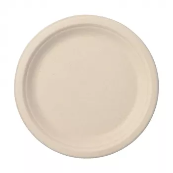PAPSTAR Pure cukurniedru šķīvis, apaļš, 230 mm, 50 gab., kompostējams, mikroviļņu krāsnī izmantojams 89866