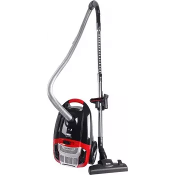 Fakir 3843003 putekļsūcējs ar 700 W motoru, 3 L putekļu maisu, HEPA filtru, sauso tīrīšanu, sarkans/melns