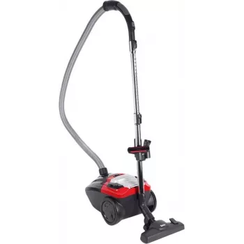 Fakir 3843003 putekļsūcējs ar 700 W motoru, 3 L putekļu maisu, HEPA filtru, sauso tīrīšanu, sarkans/melns