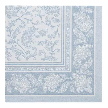 PAPSTAR ROYAL Collection Ornaments salvete, Arctic Blue, 400 x 400 mm, 4 slāņu, 1/4 locījums, 1 gab. 37023