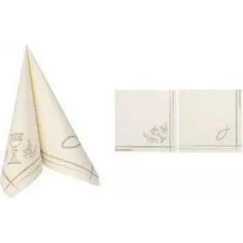 PAPSTAR ROYAL Collection salvetes Communion / Confirmation, 40 x 40 cm, 1/4 locījums, 3 slāņu, premium tissue, baltā krāsā, 50 gab. (37042)