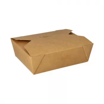 Papstar 87611 vienreizlietojams pārtikas trauks no kartona ar PLA pārklājumu, brūns, 1000 ml (100 gab.)