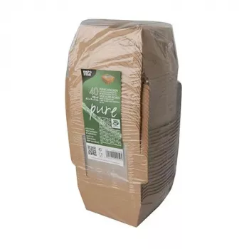 Papstar 87250 vienreizlietojams pārtikas trauks kartona ar PLA pārklājumu, brūns, 750 ml, 50 gab.