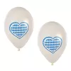 PAPSTAR Bavārijas zili baltais lateksa balons, 250 mm diametrā, 1 gabals 81949