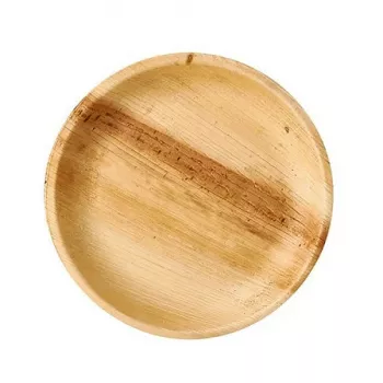 Papstar 87960 apaļš šķīvis no palmu lapām, brūns, 25 cm, 25 gab.