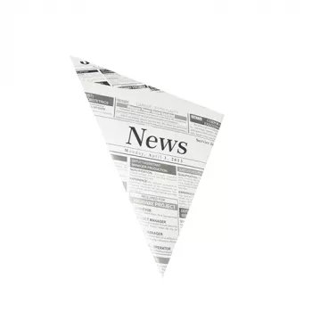PAPSTAR smailā konusa maisiņš Newsprint, 270 x 190 x 190 mm, pergamenta aizstājējs, 40 g/m², 125 g ietilpība, 1 gab. 86053
