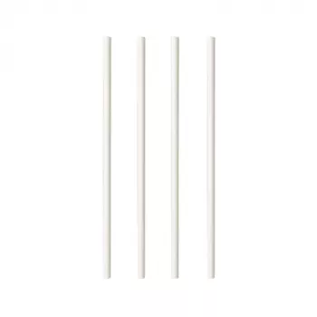 PAPSTAR pure papīra dzeršanas salmiņi, 200 mm, 6 mm, balti, ilgtspējīgi, 250 gab. (87513)