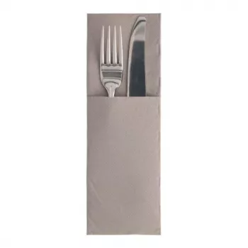 PAPSTAR ROYAL Collection salvetes ar galda piederumu kabatiņu, pelēkas, 40 x 40 cm, 1-slāņa Airlaid, iepriekš salocītas, 50 gab. 89417