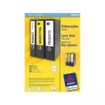 Avery L6060-100 baltas daudzfunkcionālās etiķetes 70 x 37 mm, 960 etiķetes (40 loksnes x 24)