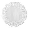 PAPSTAR apaļais kūku paliktnis, 320 mm, balts reljefains mežģīņu papīrs, 40 g/m², 1 gabals (12456)