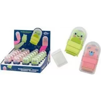 WEDO Clean Animal plastmasas dzēšgumijas ar veltnīti, vardes un lāča dizains, 24 gab. 5998399