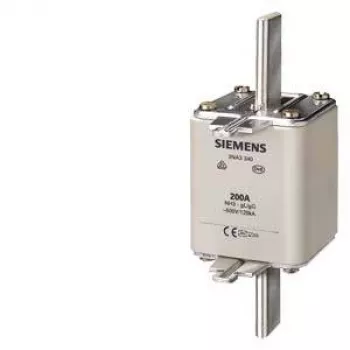 SIEMENS NH drošinātāja ieliktnis, 3. izmērs, 200 A, 500 V AC/440 V DC, gG, priekšējais indikators, keramiskais korpuss, sudraba pārklājuma vara kontakti 3NA3340