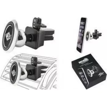 WEDO Dock-it Premium Mini magnētiskais auto gaisa režģa turētājs viedtālruņiem, melns/sudraba 60 15054