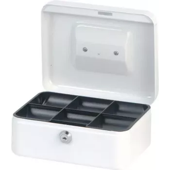 MAUL kases kaste balta 200x170x90 mm tērauds ar cilindrisko slēdzeni un 2 atslēgām 56102-02