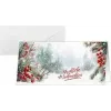 SIGEL DS645 Ziemassvētku kartīte Scandinavian Snow, DIN Lang ainavas formātā, 250 gsm balts kartons, tintes/lāzera/kopētājam, 1 gabals