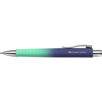 Faber-Castell Poly Ball Urban lodīšu pildspalva ar pogas mehānismu, Buzzing Blue, zils tint, 0,6 mm līnija (XB), 1 gab. 241132