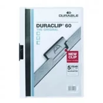 DURABLE DURACLIP 60 A4 mapju turētājs caurspīdīgs (25 gab.) 223802