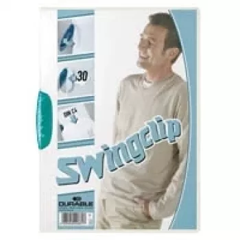 DURABLE SWINGCLIP 30 A4 dokumentu mape ar klipu, caurspīdīga (25 gab. iepakojums) 226014
