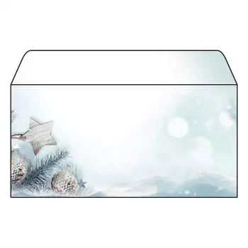 SIGEL Snow Star DL dizaina papīrs 110 x 220 mm 80 g/m² zils/balts DU312