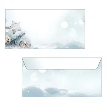 SIGEL Snow Star DL dizaina papīrs 110 x 220 mm 80 g/m² zils/balts DU312