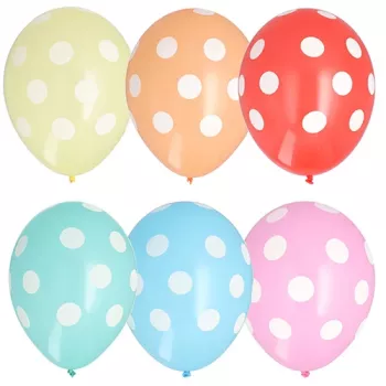 PAPSTAR Dots daudzkrāsu lateksa baloni, 29 cm, 100 gab.