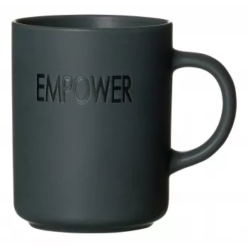 Ritzenhoff & Breker EMPOWER pelēkas porcelāna kafijas krūzes, 390 ml, komplekts ar 4 gab. 425758