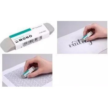 Tombow MONO Sand dzēšgumija tintes dzēšanai, pelēka, dabīgais kaučuks ar mikro-smilšu daļiņām, 1 gabals (ES-512B)