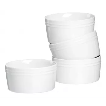 Ritzenhoff & Breker BIANCO ramekinu komplekts, 245 ml, 4 gab., porcelāns, balts 431452