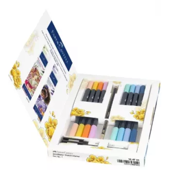 Faber-Castell Goldfaber Sketch Marker Set Romantic Manga (6 uz alkohola bāzes divu galu marķieri) 164701
