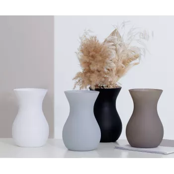 Ritzenhoff & Breker ANNALENA matēti melna konusveida stikla ziedu vāze, 180 mm 816693
