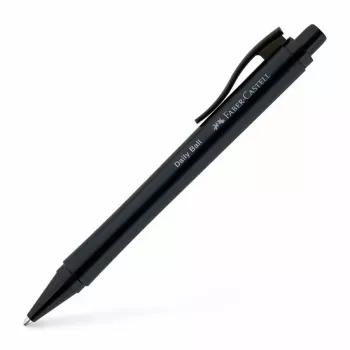 Faber-Castell Daily Ball lodāma lodīšu pildspalva, zils tint, 0,6 mm XB, melns neslīdošs rokturis 140690