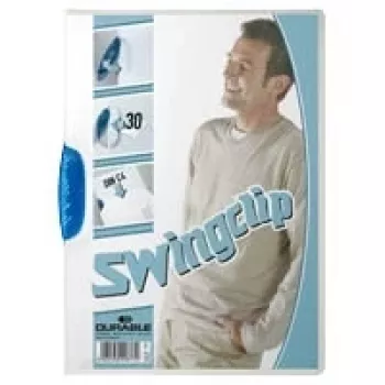 DURABLE SWINGCLIP® 30 A4 caurspīdīga dokumentu mape ar klipsi - 25 gab. iepakojumā (226006)