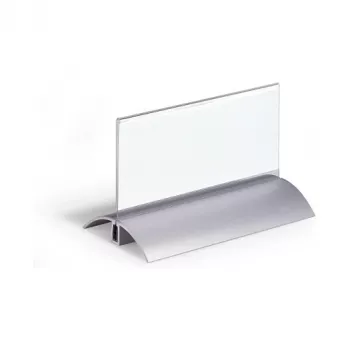 DURABLE PRESENTER DE LUXE galda vizītkartes turētājs, abpusējs, 61 x 150 mm ieliktnis, caurspīdīgs akrils, 2 gab. 820119