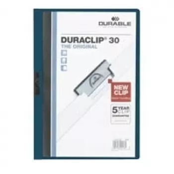 DURABLE DURACLIP 30 A4 mapes ar klipu, melnas (25 gab.) 220028