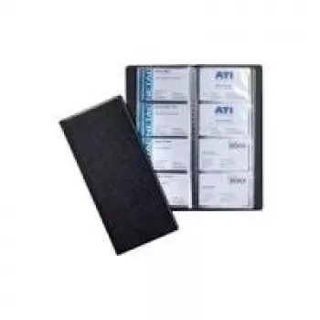 DURABLE VISIFIX® 192 vizītkaršu albums ar ādas izskatu, melns, 192 kartītēm 240201