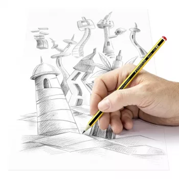 STAEDTLER Noris HB grafīta zīmulis, sešstūra, dzeltens/melns, 2 mm serde, 1 gab. 120HBCA1 P