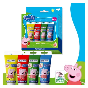 STAEDTLER Noris junior Peppa Pig pirkstu krāsas, 4 x 150 ml, no 2 gadiem 8814 L1
