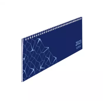 herlitz Compact galda kalendārs 2023, zils, nedēļa uz divām lappusēm, spirāliesējums, vācu valodā 50042104