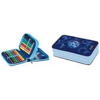 HERLITZ Dolphin Ride divu nodalījumu penālis, 23 priekšmeti, rāvējslēdzējs, krāsains iekšējais materiāls 400205858