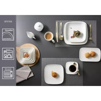 Ritzenhoff & Breker ARENA deserta šķīvis 210 mm porcelāns, 6 gab. komplekts 583748