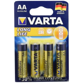 VARTA Longlife AA sārma baterijas 1,5V 2750mAh, 4 gab. (04106110414)