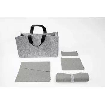 SIGEL BAB01 Desk Sharing Bag Basic L, gaiši pelēka, 5 gab. komplekts