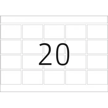HERMA DP1 pašlīmējošās etiķetes 22x32 mm, baltas matētas papīra, 5000 etiķetes (2920)