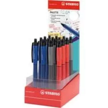 STABILO Palette lodīšu pildspalvu komplekts ar 16 dažādu krāsu želejas tinti, 0,4 mm, ar metāla uzgali, 268/16-01