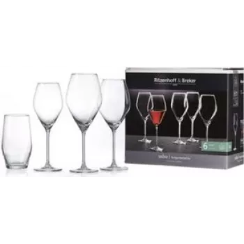 Ritzenhoff & Breker SALSA sarkanvīna glāze 470 ml, caurspīdīga, trauku mazgājamā mašīnā mazgājama, augstums 250 mm, 1 gab. 315806