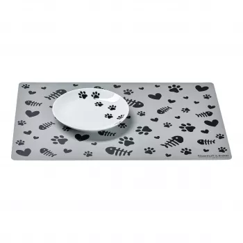 Ritzenhoff & Breker MIKA PAW kaķu bļodu komplekts, 2 daļas, porcelāns, plakana, sirds motīvs, balts 322606