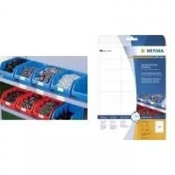 HERMA Special āra laikapstākļiem izturīgas pašlīmējošas plēves matētas etiķetes baltas 37 x 13 mm 2125 etiķetes (25 loksnes x 85) 8337