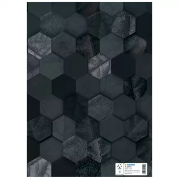 HERMA Exercise Book Cover X, kartona, DIN A4, melns, rafinēta virsma, etiķetes lauks, 10 gabali (20091)