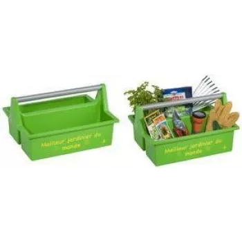 allit McPlus Carry Jardinier instrumentu soma, zaļa, ergonomisks alumīnija rokturis, 2 lielas nodalījumi, 1 gab. (8500906006)